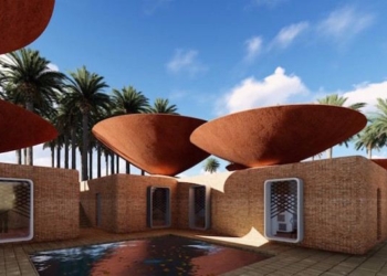 Bowl-Shaped Roofs Harvest Rainwater To Naturally Cool Homes In Arid Environments