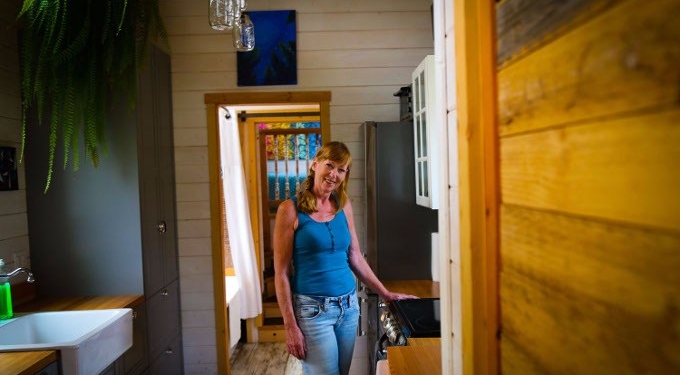 Woman Creates Sustainable Business and Tiny House Paradise with Private Hot Springs and Geodesic Dome
