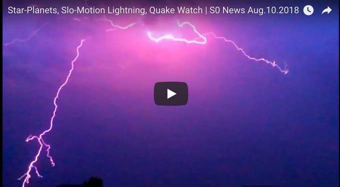 Star-Like Planets, Slo-Motion Lightning, Earthquake Watch | S0 News Aug.10.2018