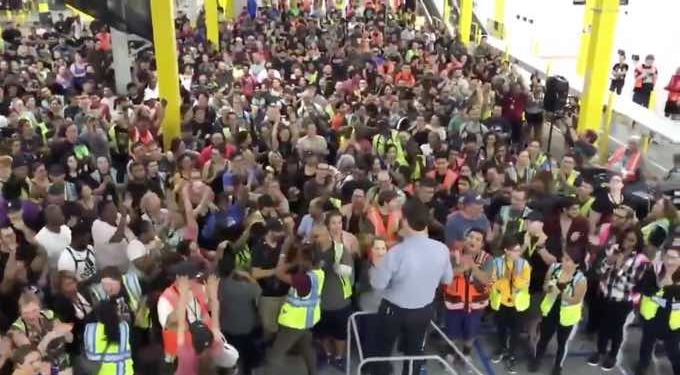 This Is What It Looks and Sounds Like When Thousands of Amazon Workers Learn They Just Won $15 an Hour