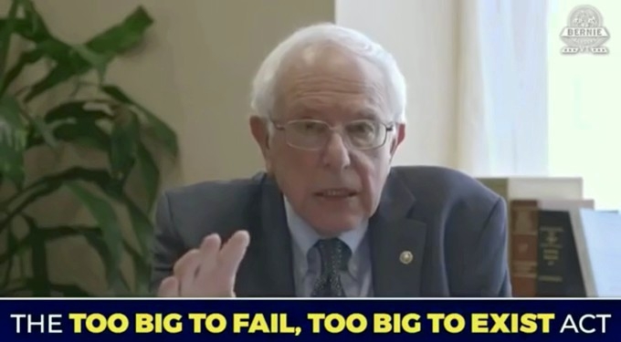 ‘Too Big to Fail, Too Big to Exist’: Sanders Introduces Bill to Break Up Nation’s Largest Wall Street Banks