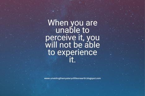 Your Perception Determines Your Experiences