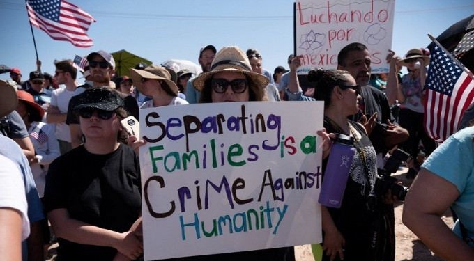 The very values that America upholds are the ones that they use to break up immigrant families and asylum seekers, both physically and emotionally. (Photo: @ajplus/Twitter)