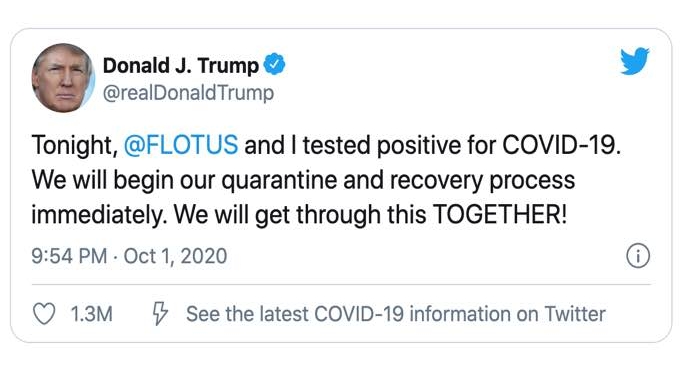 Trump and First Lady Test Positive for Coronavirus