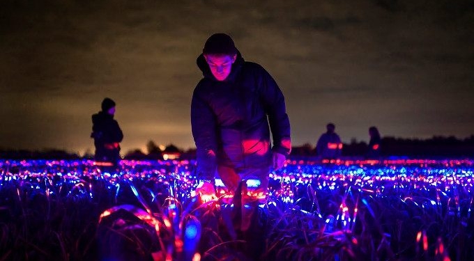 Dutch Design Artist Creates Dazzling Light-Show in a Leek Field that Enhances Plant Growth and Celebrates the Beauty of Agriculture