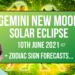 Gemini Solar Eclipse New Moon June 10th 2021 + Zodiac Sign Forecasts