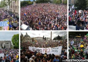 Corporate Media Largely Silent as Millions Protest Vaccine Mandates Worldwide