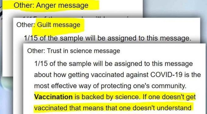 Pro-Vax ‘Messaging’, Including ‘Societal Guilt’ Was Being Tested 6 Months BEFORE Vaccine Approval