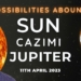 Sun Cazimi Jupiter 11th April 2023 – Fortune Favours the Brave. Possibilities abound + All Signs!