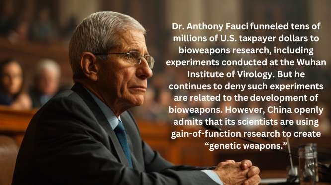 Fauci Tried to Hide U.S. Funding of Bioweapons Research, But China Openly Bragged About ‘New Era of Genetic Weapons’